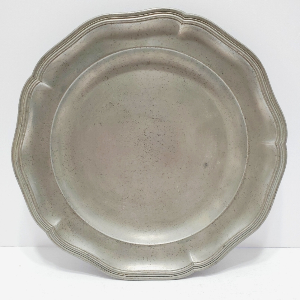Konigsberg Pewter Charger Plate From 1790 Feinzin Silver Pewter Prussian Made